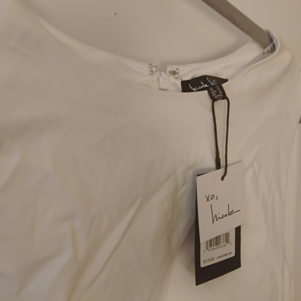 Nicole Miller Sleeveless All White Occasion Dress